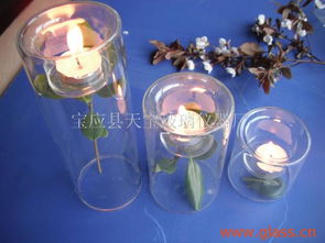 玻璃工艺品 玻璃工艺烛台 彩绘烛台 花盆烛台